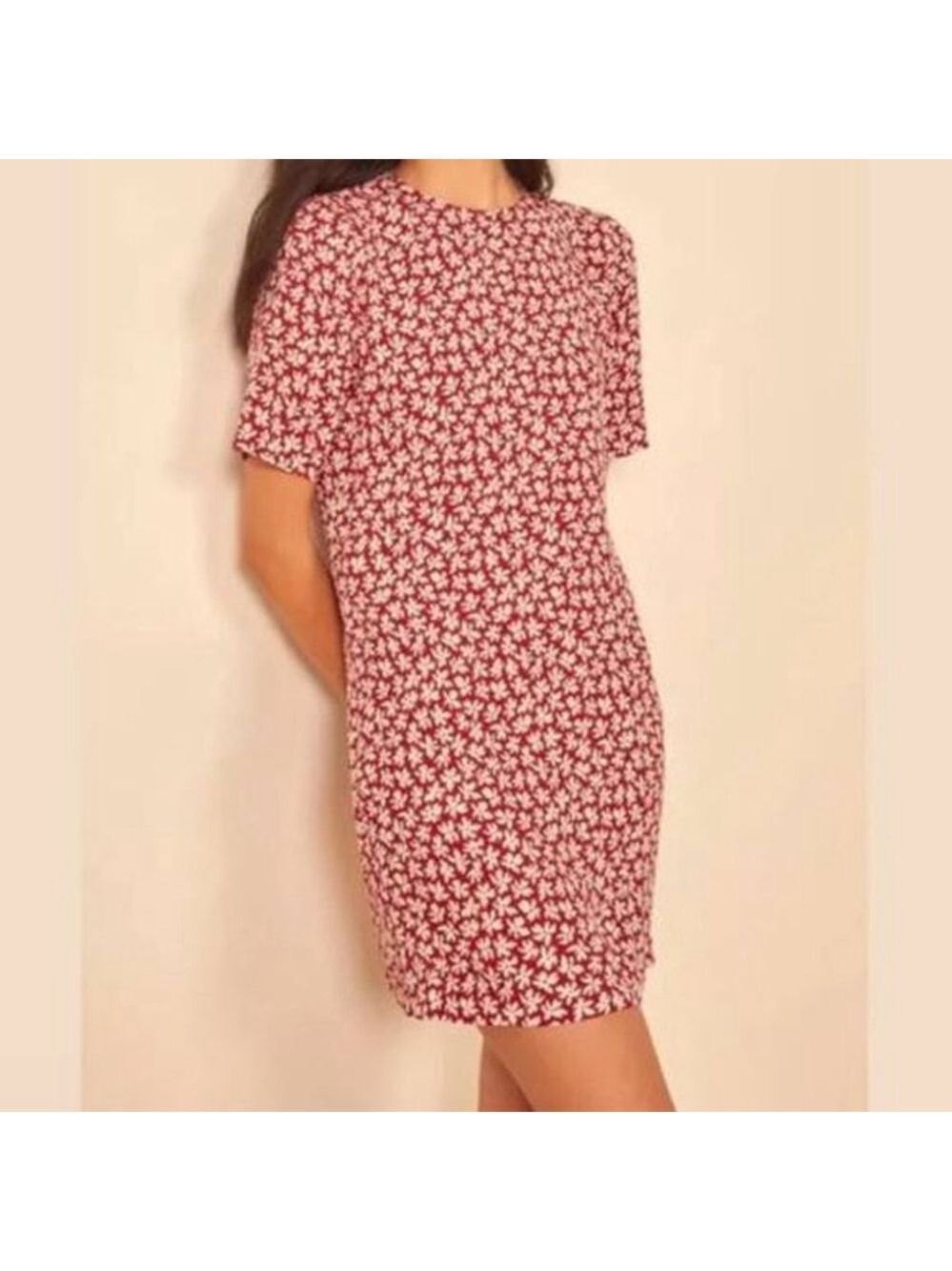 Women's Reformation Red & White Floral Mini Dress M - Picture 3 of 8